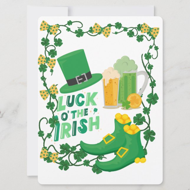 ST PATRICK DESIGN  HOLIDAY CARD (Front)