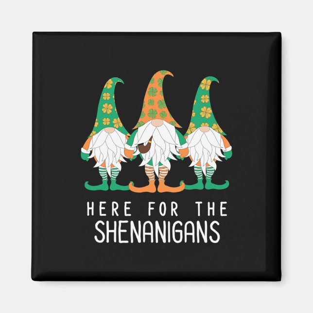St Patrick Gnome Irish Day Shenanigan Leprechaun S Magnet (Front)