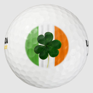 St. Patrick Ireland Shamrock Clover Irish Flag Golf Balls