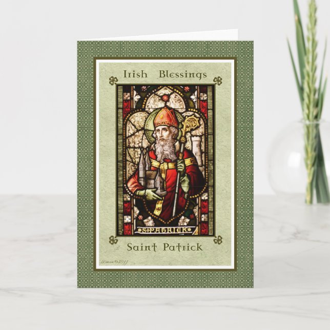 St. Patrick Irish Blessings St. Patrick's Day Card (Front)