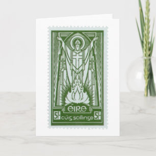 St. Patrick Irish Postage Stamp Card