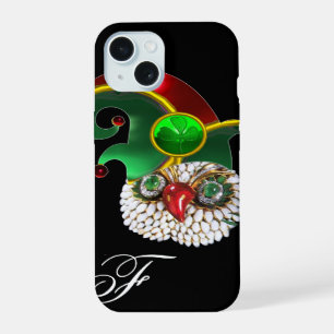 ST PATRICK JEWEL OWL AND ELF HAT WITH SHAMROCK iPhone 15 CASE