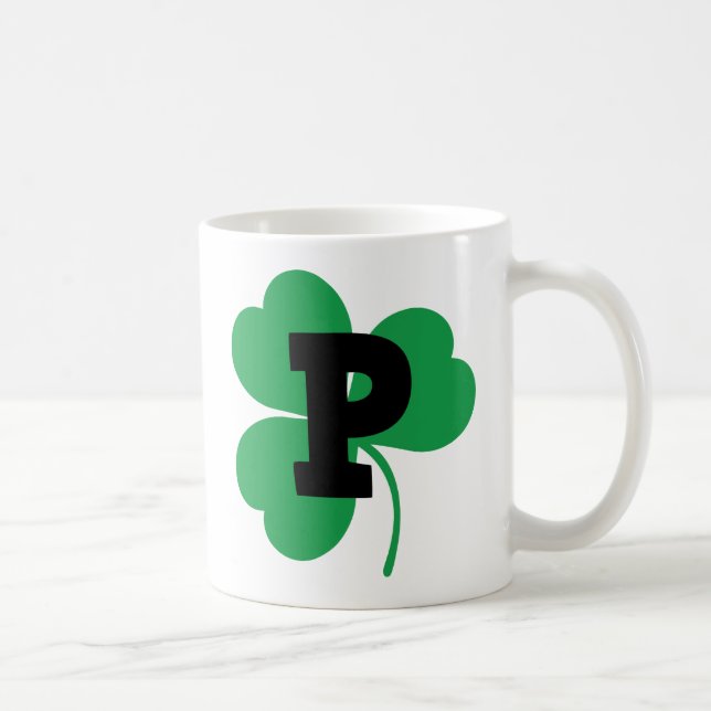 St Patrick Letter P Alphabet Coffee Mug (Right)