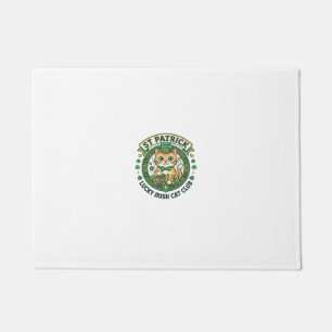 St Patrick Lucky Irish Cat Cute Cat T-Shirt Design Doormat