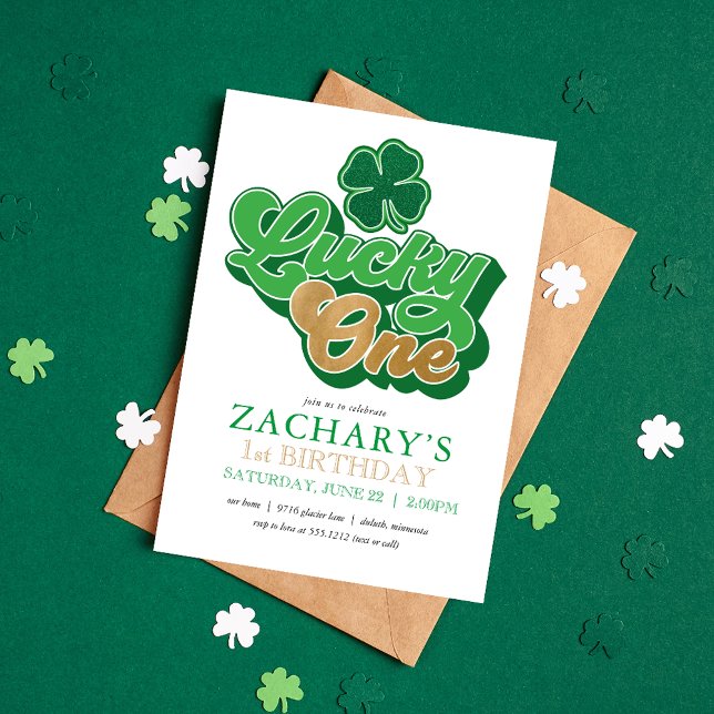 St. Patrick' Lucky One First Birthday Invitation (Creator Uploaded)