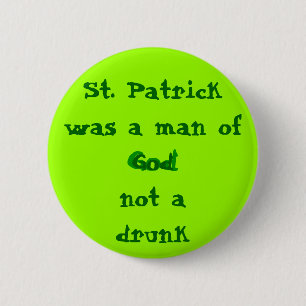 St. Patrick Man of God 6 Cm Round Badge