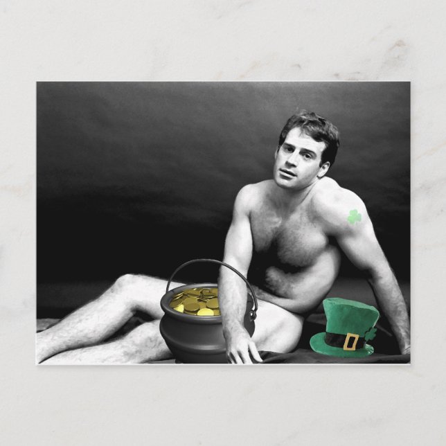 St. Patrick Man Postcard (Front)