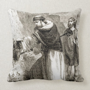 St. Patrick marking Connal's shield with the Cross Cushion