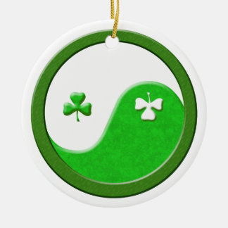St Patrick Meets Taoism Yin Yang Ceramic Ornament