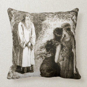 St. Patrick met by virgins in the wood of Fochlut, Cushion