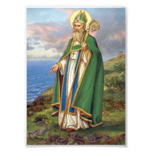 ST PATRICK, PATRON SAINT OF IRELAND. PHOTO PRINT
