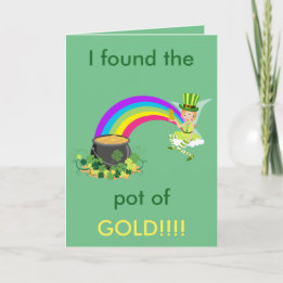 St Patrick  Pot of Gold Card