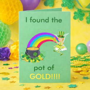 St Patrick  Pot of Gold Card