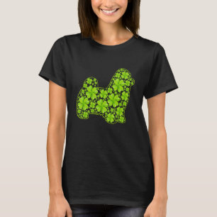 St Patrick Retro Leprechaun Maltese Dog Shamrock T-Shirt