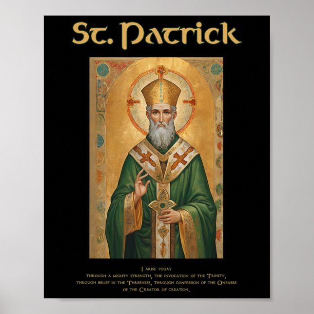 St Patrick Roman Catholic Prayer  Poster (Front)