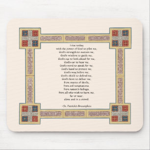 St. Patrick’s Breastplate Prayer with Celtic Kno Mouse Pad