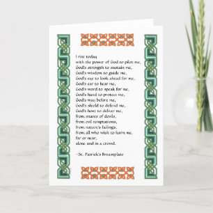 St. Patrick’s Breastplate Prayer with Celtic Knots Card