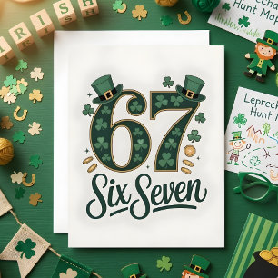 St Patrick’s Day 67 Meme Kids Card