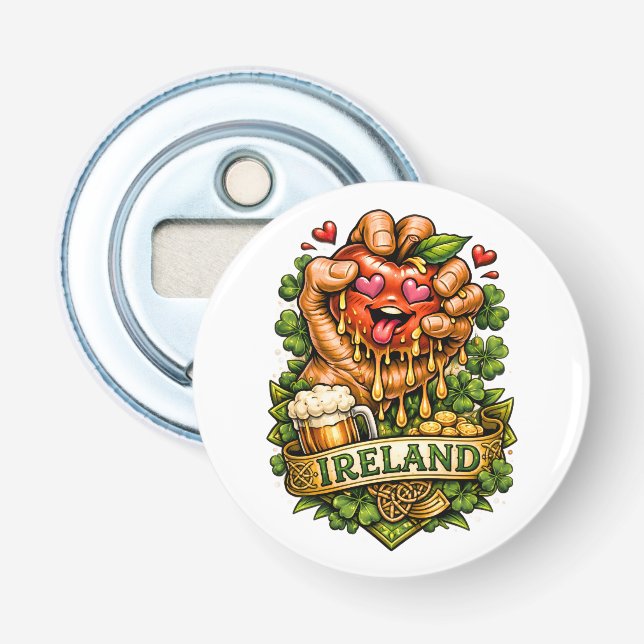 St. Patrick’s Day Apple Craze 🍀 Bottle Opener (Front)