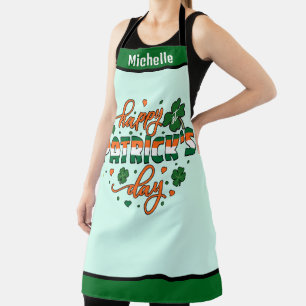 St. Patrick’s Day Apron - Custom Name Kitchen Gift