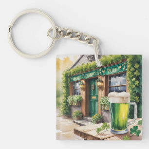 St Patrick’s Day Bar Pub Party Key Ring
