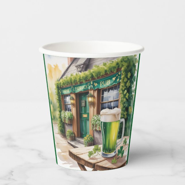 St Patrick’s Day Bar Pub Party Paper Cups (Front)