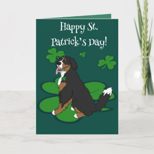 St. Patrick’s Day Bernese Mountain Dog  Card