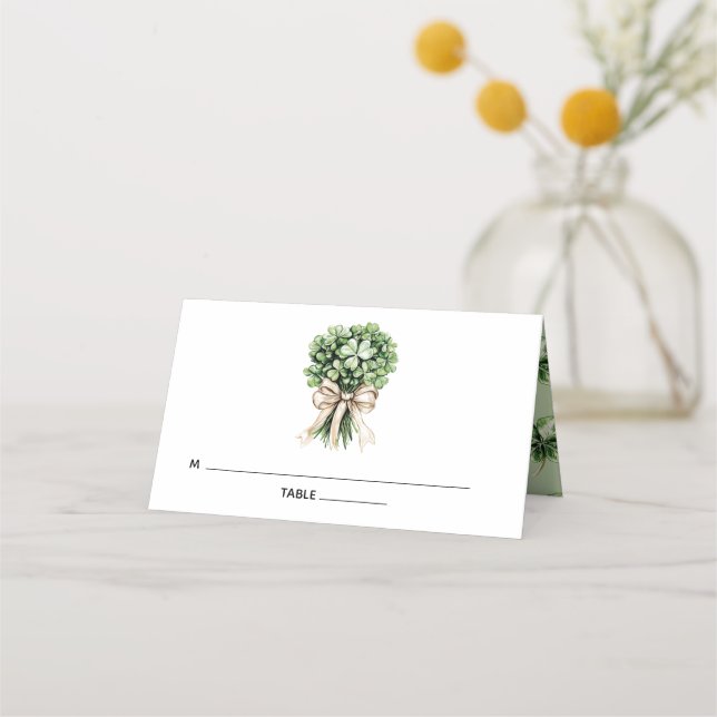 St. Patrick’s Day Bridal Shower Place Card (Front)