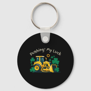 St. Patrick’s Day Bulldozer Fun Construction Kids Key Ring