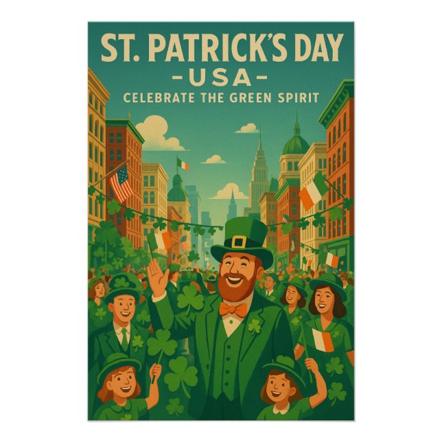 St. Patrick’s Day celebration in the United States Poster (Front)