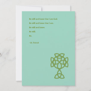 St. Patrick’s Day Celtic Cross St. Patrick Quote Holiday Card