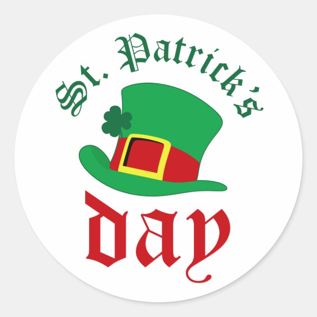 St.Patrick’s day Classic Round Sticker (Front)