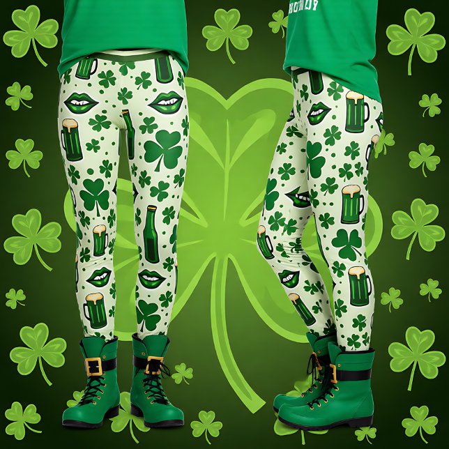 St. Patrick’s Day Clover Chug Leggings (St. Patrick’s Day Clover Chug Leggings)