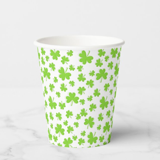  St. Patrick’s Day clover pattern Paper cup (Front)