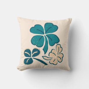 St. Patrick`s day Clover Shamrock Drawing Cushion