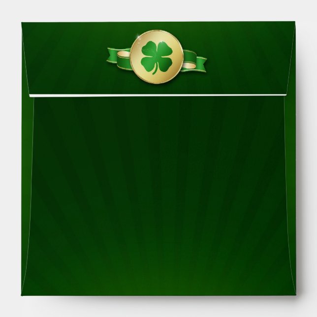 St. Patrick´s Day Coin - Envelope Square (Back (Top Flap))