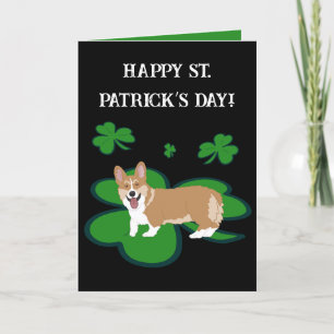 St. Patrick’s Day Corgi Pup Holiday Card