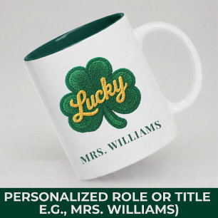 St Patrick’s Day Custom Lucky Mug Gift for Mum Dad