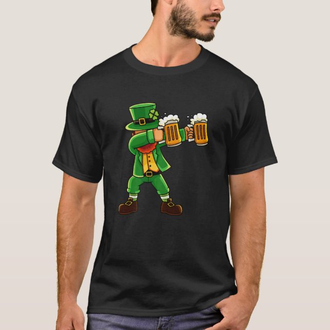 St Patrick´s Day Dabbing Leprechaun Irish Gnome Be T-Shirt (Front)