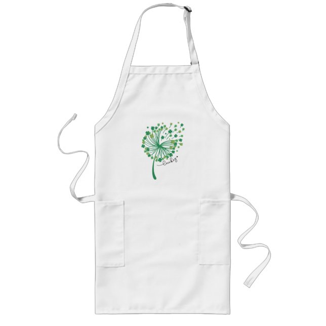 St.Patrick’s Day Dandelion Lucky Long Apron (Front)