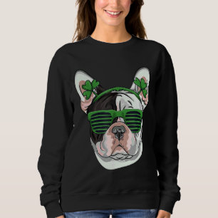 St Patrick S Day French Bulldog Sunglasses Cute Ir Sweatshirt