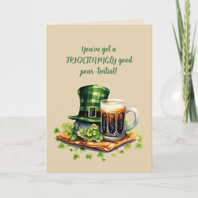 St. Patrick’s Day Funny Beer Card (Front)