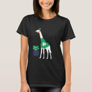 St Patrick S Day Giraffe  Cute Zoo Animal T-Shirt