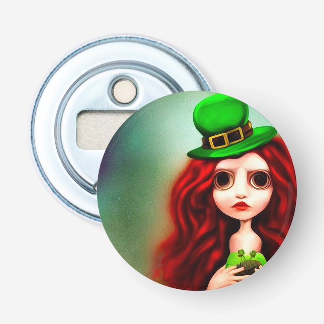 St. Patrick’s Day Girl Bottle Opener (Front)
