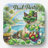 St. Patrick’s Day Glam Cat Pool Party