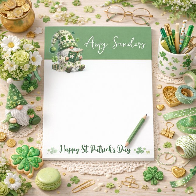 St. Patrick’s Day Gnome Notepad (Creator Uploaded)