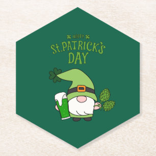 St. Patrick’s Day Gnome  Paper Coaster