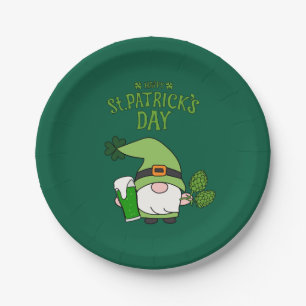 St. Patrick’s Day Gnome Paper Plate