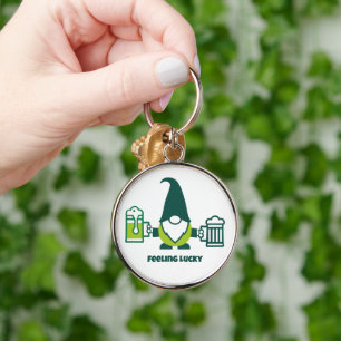 St. Patrick’s Day Gnome with Beer Mug Key Ring