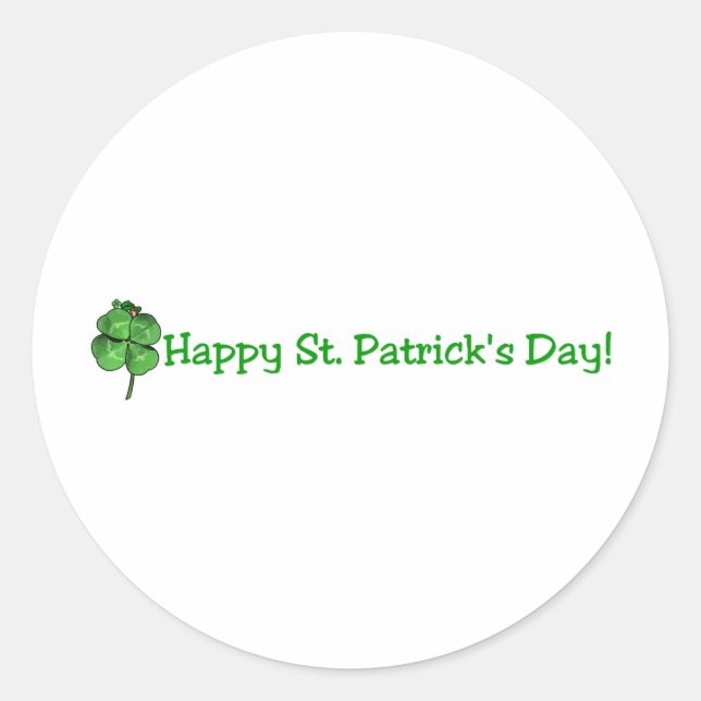 St. Patrick’s Day - Go Irish! Classic Round Sticker (Front)